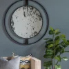 Framed Mirrors-Kirkland's Home Black Distressed Floating Frame Mirror