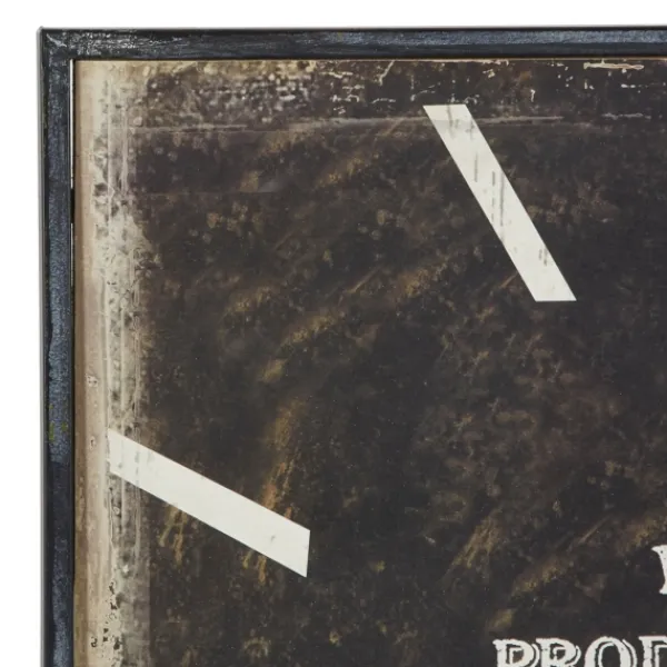 Clocks-Kirkland's Home Black Distressed Wood Face Square Clock