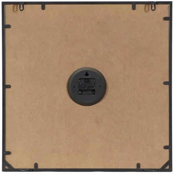 Clocks-Kirkland's Home Black Distressed Wood Face Square Clock