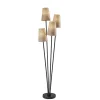 Floor Lamps-Kirkland's Home Black Enoki 4-Arm Asymmetrical Floor Lamp Black/Tan