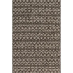 Outdoor Rugs-Kirkland's Home Black Eyelet Pattern Outdoor Area Rug, 5X7 Tan/Black