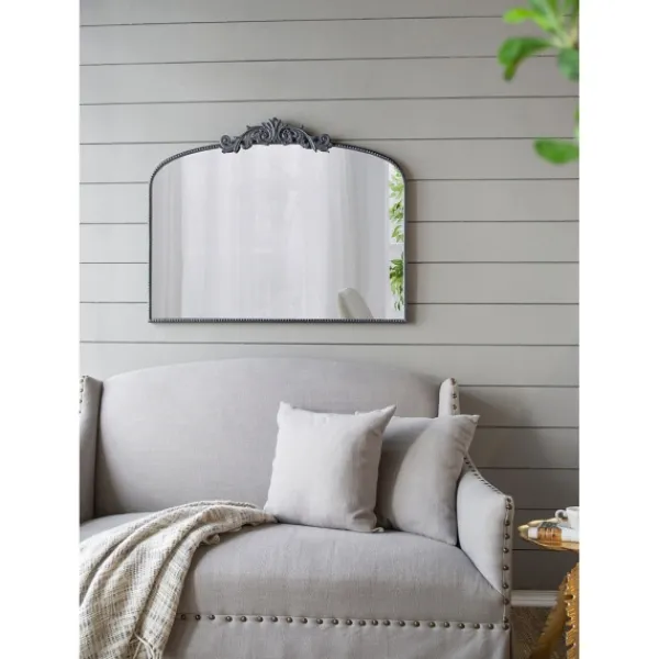 Decorative Mirrors-Kirkland's Home Black Floral Scroll Wall Mirror