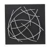 Wall Plaques-Kirkland's Home Black Frame Silver Abstract Lines Wall Plaque Black/Silver
