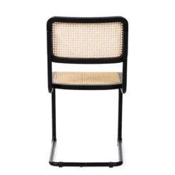 Dining Chairs-Kirkland's Home Black Framed Woven Cane Dining Chairs, Set Of 2 Tan/Black