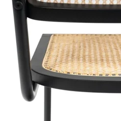 Dining Chairs-Kirkland's Home Black Framed Woven Cane Dining Chairs, Set Of 2 Tan/Black