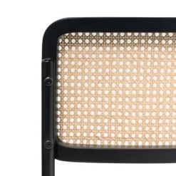 Dining Chairs-Kirkland's Home Black Framed Woven Cane Dining Chairs, Set Of 2 Tan/Black