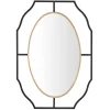 Decorative Mirrors-Kirkland's Home Black Gold Scalloped Oval Frame Wall Mirror