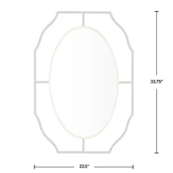 Decorative Mirrors-Kirkland's Home Black Gold Scalloped Oval Frame Wall Mirror