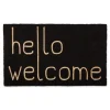 Doormats-Kirkland's Home Black Hello Welcome Doormat Black/Tan