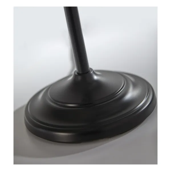 Floor Lamps-Kirkland's Home Black Herringbone Floor Lamp Gray