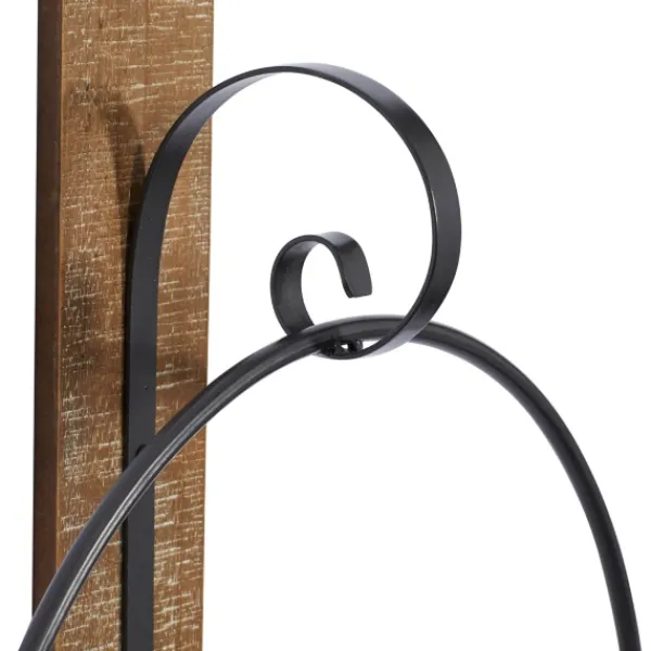 Sconces-Kirkland's Home Black Hoop Glass Sleeve Wall Sconce, 28 In.