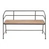 Benches & Ottomans-Kirkland's Home Black Iron And Wooden Seat Industrial Bench Black/Brown