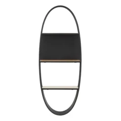 Shelves-Kirkland's Home Black Iron Oval Frame Wall Shelf