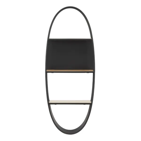Shelves-Kirkland's Home Black Iron Oval Frame Wall Shelf