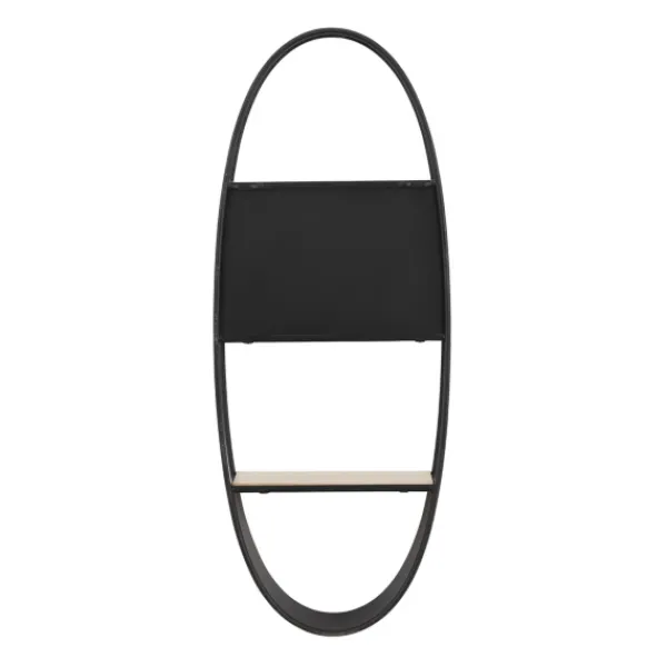 Shelves-Kirkland's Home Black Iron Oval Frame Wall Shelf