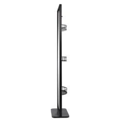 Full Length & Floor Mirrors-Kirkland's Home Black Iron Swivel Floor Mirror With Shelves