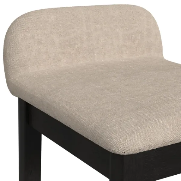 Bar Stools & Counter Height Stools-Kirkland's Home Black Lowback Padded Counter Stool Black/Tan