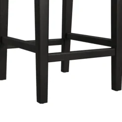 Bar Stools & Counter Height Stools-Kirkland's Home Black Lowback Padded Counter Stool Black/Tan