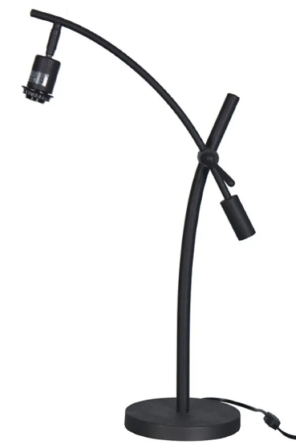 Table Lamps-Kirkland's Home Black Metal Adjustable Task Shade Table Lamp Gray