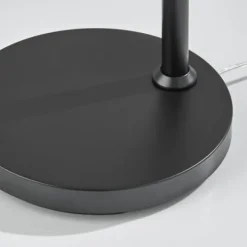Floor Lamps-Kirkland's Home Black Metal And Frosted Glass Globe Floor Lamp Tan