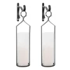 Sconces-Kirkland's Home Black Metal And Glass Logan Sconces, Set Of 2