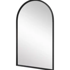 Decorative Mirrors-Kirkland's Home Black Metal Arch Frame Wall Mirror