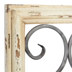 Wall Plaques-Kirkland's Home Black Metal Farmhouse Scroll Wall Plaque White/Black