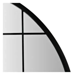 Decorative Mirrors-Kirkland's Home Black Metal Grid Frame Round Wall Mirror