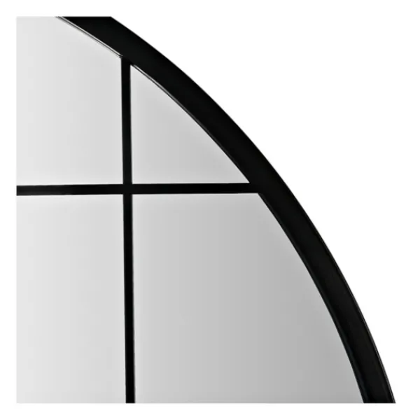 Decorative Mirrors-Kirkland's Home Black Metal Grid Frame Round Wall Mirror