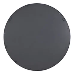 Decorative Mirrors-Kirkland's Home Black Metal Grid Overlay Round Mirror