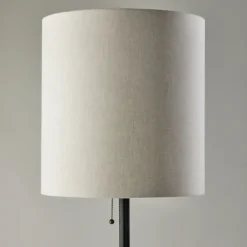 Floor Lamps-Kirkland's Home Black Metal Modern Accented Floor Lamp Black/Tan