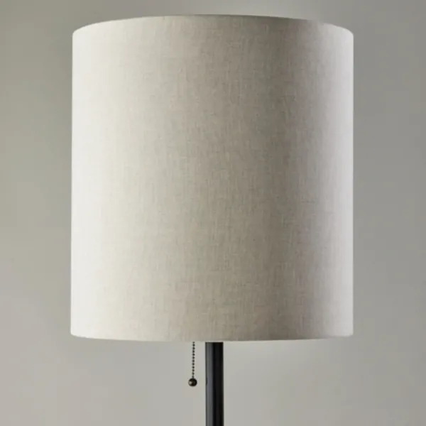 Floor Lamps-Kirkland's Home Black Metal Modern Accented Floor Lamp Black/Tan