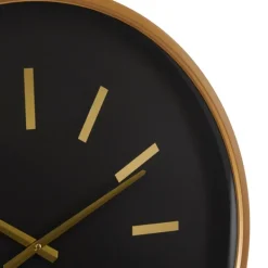 Clocks-Kirkland's Home Black Metal Modern Thomas Wall Clock