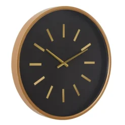 Clocks-Kirkland's Home Black Metal Modern Thomas Wall Clock