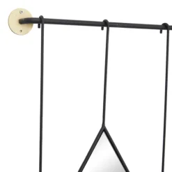 Decorative Mirrors-Kirkland's Home Black Metal Nova Hanging Wall Mirror