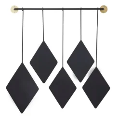 Decorative Mirrors-Kirkland's Home Black Metal Nova Hanging Wall Mirror