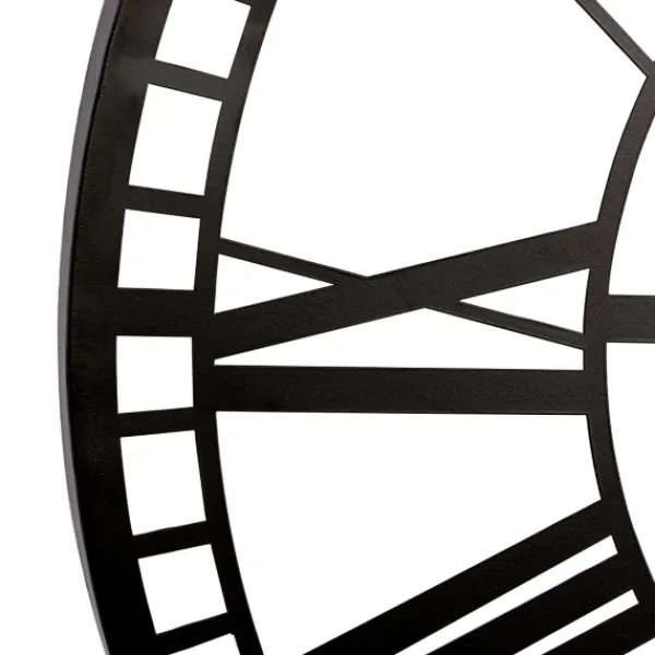 Clocks-Kirkland's Home Black Metal Open Frame Wall Clock