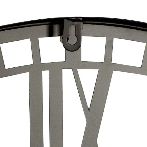 Clocks-Kirkland's Home Black Metal Open Frame Wall Clock