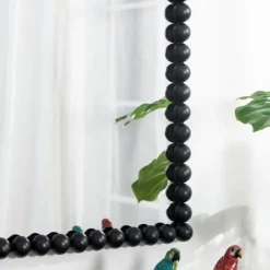 Decorative Mirrors-Kirkland's Home Black Metal Rectangle Beaded Wall Mirror