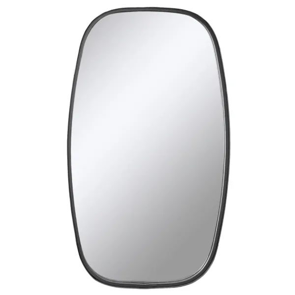 Decorative Mirrors-Kirkland's Home Black Metal Rectangular Wall Mirror, 18X31.5 In.
