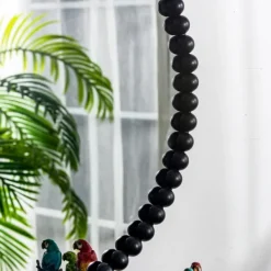 Decorative Mirrors-Kirkland's Home Black Metal Round Beaded Wall Mirror