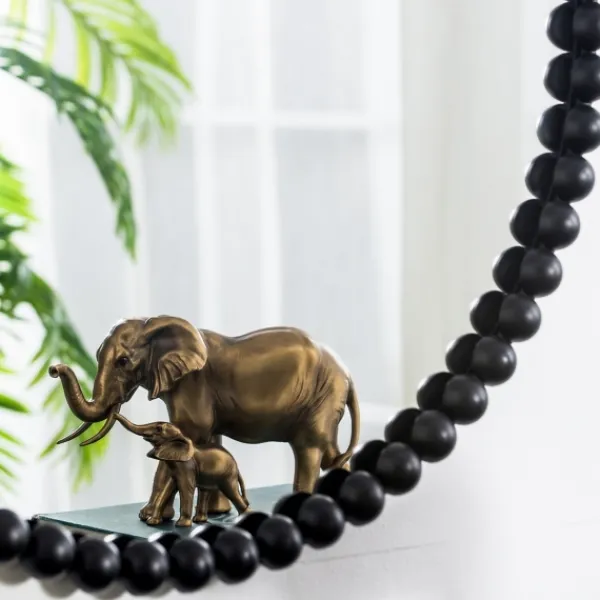 Decorative Mirrors-Kirkland's Home Black Metal Round Beaded Wall Mirror