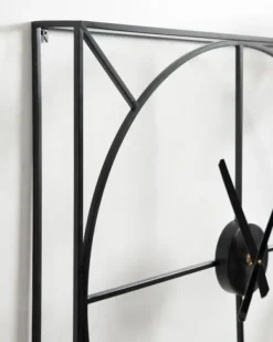 Clocks-Kirkland's Home Black Metal Willet Wall Clock