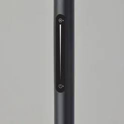 Floor Lamps-Kirkland's Home Black Metal Wood Accent Contemporary Floor Lamp
