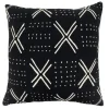 Pillows-Kirkland's Home Black Mudcloth Cotton Throw Pillow Black/White