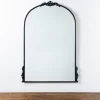 Decorative Mirrors-Kirkland's Home Black Ornate Antique Carved Mirror, 25.8X37 In.