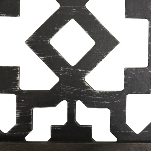 Sconces-Kirkland's Home Black Ornate Laser Cut Sconces, Set Of 2