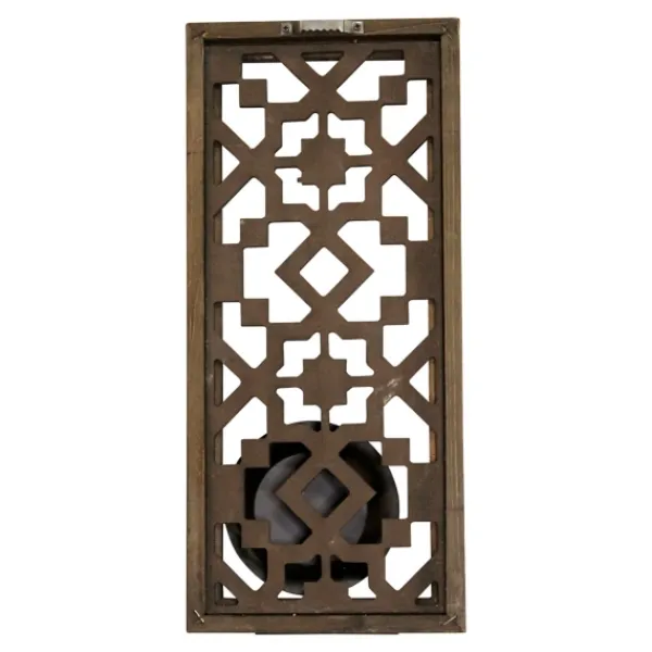 Sconces-Kirkland's Home Black Ornate Laser Cut Sconces, Set Of 2
