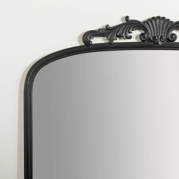 Decorative Mirrors-Kirkland's Home Black Ornate Scroll Bordeaux Wood Mirror