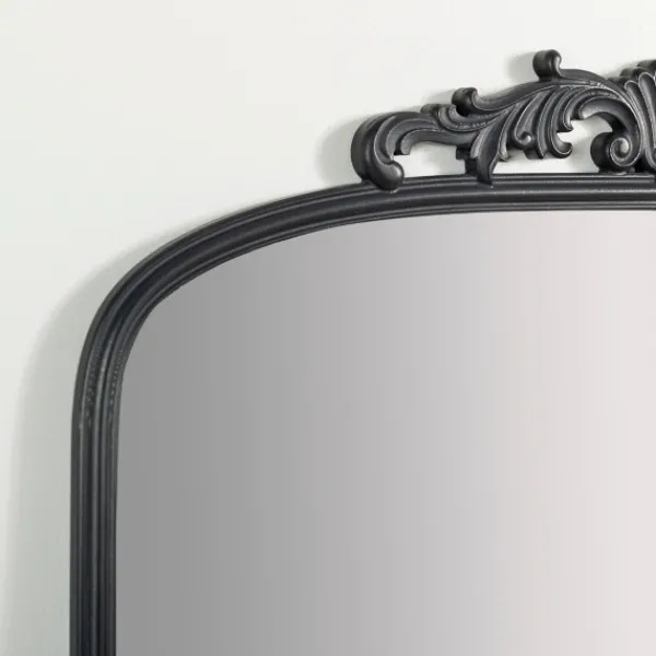 Decorative Mirrors-Kirkland's Home Black Ornate Scroll Bordeaux Wood Mirror